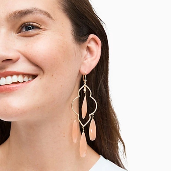 Kate Spade lantern gems large chandelier earrings - Picture 2 of 3